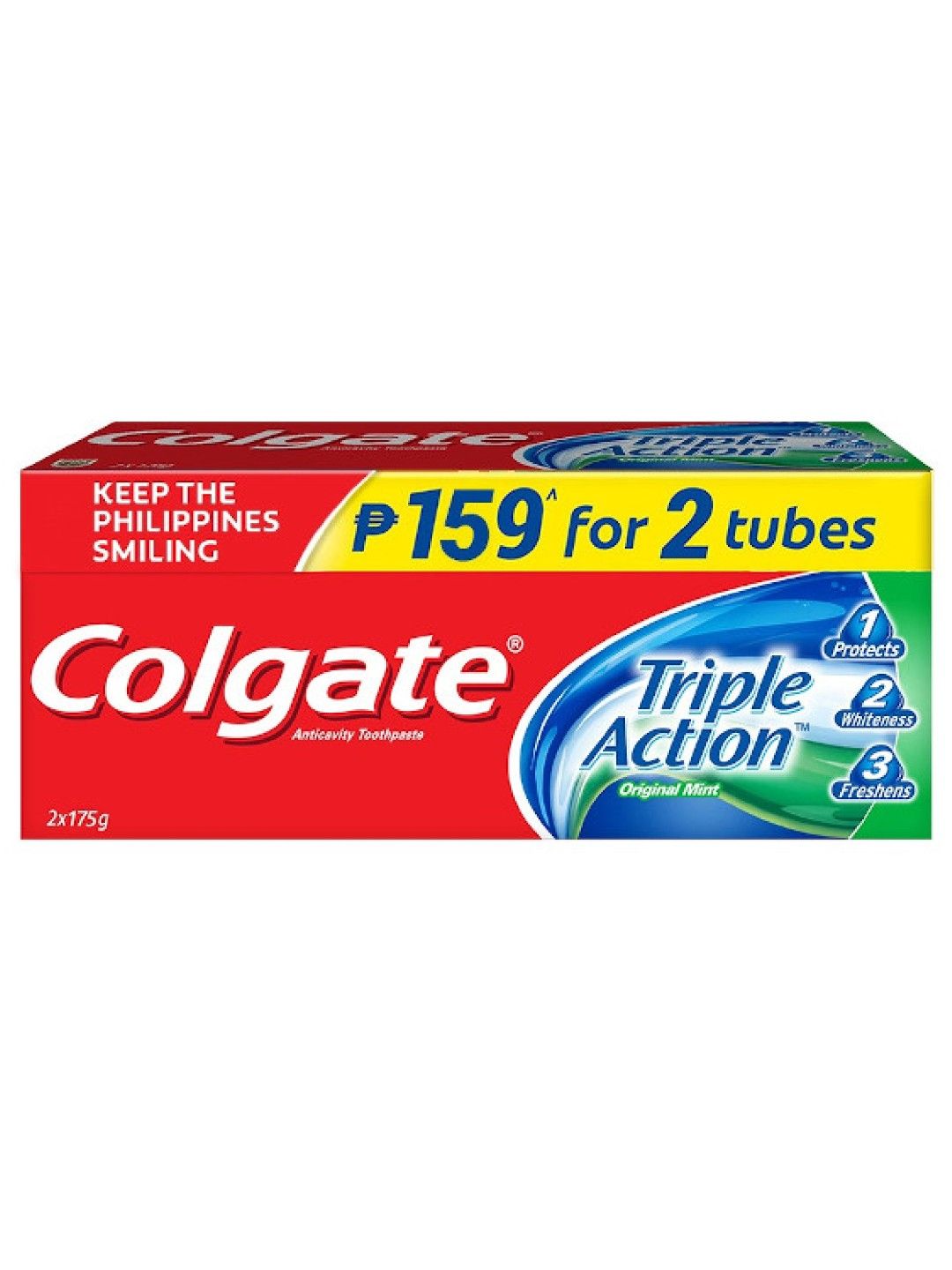 Colgate Triple Action AntiCavity Family Toothpaste Twin Pack (175g) edamama
